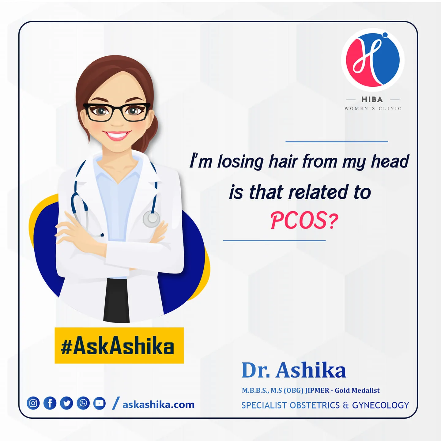 Hair loss linked to PCOD/PCOS